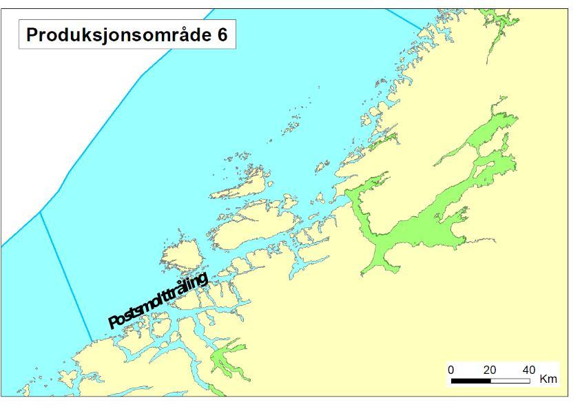 Figur 7. Undersøkte stasjoner i Sør-Trøndelag. Grønne områder indikerer Nasjonale laksefjorder.