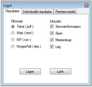 Vise resultater Eksternt resultatvindu For normal resultatvisning kan det åpnes et eget resultatvindu. Vinduet åpnes fra menyen «Vis -> Åpne resultatvindu».