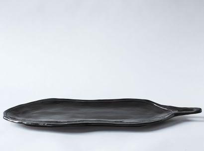 sort A21203 Middagstallerken i steingods, 28 cm