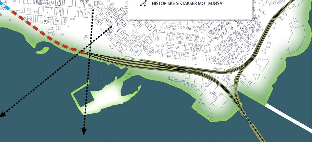 Hvorfor kan vi ikke gå dypere? Skal jernbanen gå dypere må stasjonsområdet senkes. Da oppstår følgende utfordringer: 1. Påkobling Rørosbanen er ikke mulig uten å rive flere verna bygg 2.