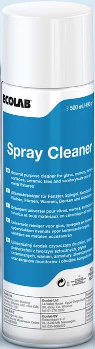 Universalrengjøring ECOLAB Spray C 500 ml Velegnet til rengjøring av vinduer, speil, glassmontre, disker, bord og øvrig inventar og overflater som tåler påvirkning av rengjøringsmiddel.