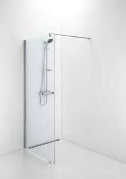 Dusj Porsgrund Showerama 10-20 dusjvegg med veggfeste (støttestag) Dusjvegg En enkel og funksjonell fast dusjvegg. Dusjstang er inkludert og fungerer som støttestag.