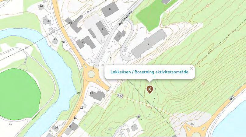 Men noe lenger mot syd utenfor planområdet ved Løkkeåsen, er det registrert en automatisk fredet steinalderboplass fra eldre steinalder.