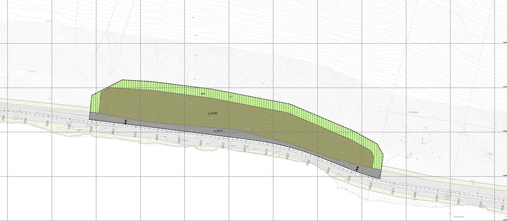 5 Beskrivelse av prosjektet 5.1 Skredvoll langs Langvatnet 5.1.1 Beliggenhet Planområdet omfatter sidearealer til rv. 85 langs Langvatnet, i henhold til vedtatt reguleringsplan for Hålogalandsvegen.