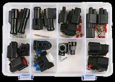 - Settet inneholder 5 typer 2-pin, 3 typer 3-pin, 1 typer 4-pin, og 2 typer 6-pin kontakt, og 2 typer 8-pin. Totalt 20 stk.