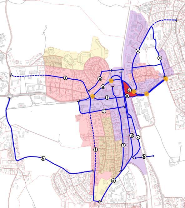 Infrastrukturtiltak som utredes Utforming av fv 152 fra Skoleveien til Idrettsveien med utbedring av fem kryss Ny kryssing av jernbanen Flytte Brekkeveien og gjøre eksisterende trase om til