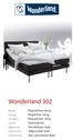 Wonderland 302. Regulerbar seng Reglerbar säng Regulerbar seng Säätösänky Verstelbaar bed Adjustable bed Das justierbare Bett