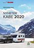 PRESSEMELDING NYHETER KABE 2020 KABE MA DE IN SWEDEN