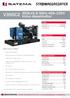 V350C2. strømaggregater. 50Hz V Volvo dieselmotor. Beskrivelse av V350C2: V350C2 GENERELLE DATA. Elektronisk regulator