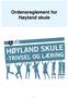 Ordensreglement for Høyland skule