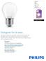 Designet for å sees. PHILIPS LED Mignon 2,2 W 25 W E27 Varm hvit Kan ikke dimmes