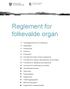 Reglement for folkevalde organ