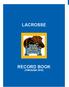 LACROSSE RECORD BOOK (THROUGH 2018)