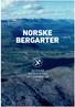 NORSKE BERGARTER