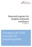 Nasjonalt register for langtids mekanisk ventilasjon. 30. september Årsrapport for 2018 med plan for forbedringstiltak