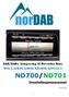 DAB/DAB+ integrering til Mercedes Benz NTG 2.5/NTG 3/NTG 3.5/NTG 4/NTG4.5 ND700/ND701. Innstallasjonsmanual ( )
