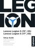 Lenovo Legion 5 (15, 05) Lenovo Legion 5 (17, 05) Setup Guide