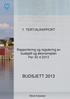 1. TERTIALRAPPORT. Rapportering og regulering av budsjett og økonomiplan Per 30.4.2013 BUDSJETT 2013. Herøy kommune