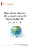 Fremmedspråk. Strategisk plan for økt rekruttering til fremmedspråk 2013-2016