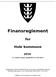 Finansreglement. for. Hole kommune. (3. reviderte utgave, gjeldende fra 1. juli 2010 )