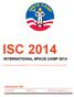 ISC 2014 INTERNATIONAL SPACE CAMP 2014