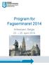 Program for Fagseminaret 2014