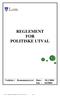 REGLEMENT FOR POLITISKE UTVAL