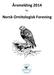 Årsmelding 2014. for. Norsk Ornitologisk Forening