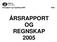 Årsrapport og regnskap 2005 Side 1 ÅRSRAPPORT OG REGNSKAP 2005