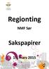 Regionting. NMF Sør. Sakspapirer