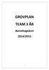 GROVPLAN TEAM 3 ÅR. Barnehageåret 2014/2015