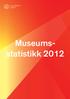 MUSEUMSSTATISTIKK 2012. Museums- statistikk 2012