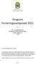 Program Forskningssymposiet 2011