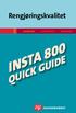 Rengjøringskvalitet INSTA 800 QUICK GUIDE