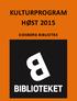 KULTURPROGRAM HØST 2015 EIDSBERG BIBLIOTEK