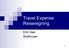 Travel Expense Reiseregning. End User Sluttbruker