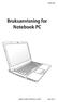 NW6381. Bruksanvisning for Notebook PC