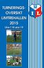 TURNERINGS- OVERSIKT LIMTREHALLEN 2015. Uke 1 til uke 19