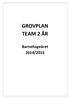 GROVPLAN TEAM 2 ÅR Barnehageåret 2014/2015