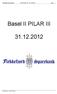 Flekkefjord Sparebank ICAAP Pilar III 31.12.2012 side 1. Basel II PILAR III 31.12.2012