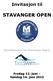 Invitasjon til STAVANGER OPEN. Hovedsponsor for Stavanger Open: