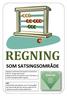 REGNING SOM SATSINGSOMRÅDE