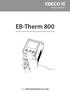 EB-Therm 800. Digital termostat med fire driftsmoduser og fuzzy-logikk for DIN-montering. NO BRUKSANVISNING EB-Therm 800