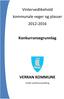 Vintervedlikehold kommunale veger og plasser 2012-2016. Konkurransegrunnlag VERRAN KOMMUNE. Enhet samfunnsutvikling