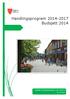 Handlingsprogram 2014-2017 Budsjett 2014