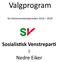 Valgprogram. for kommunestyreperioden 2016 2019. Sosialistisk Venstreparti i Nedre Eiker