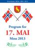 Grunnloven 199 år 1814-2013. Program for 17. MAI