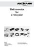 ElEktroantriEb für. fahrräder (nachrüst-satz) ElEctric drive for bicycles (add-on kit) Elektromotor. for. 3-18 sykler. inhaltsverzeichnis content: