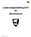 Lokal energiutredning 2013 for Bø kommune