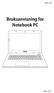 NW7169. Bruksanvisning for Notebook PC